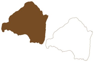 Hulloya Adası (Norveç Krallığı) harita vektör çizimi, çizim Ulli haritası