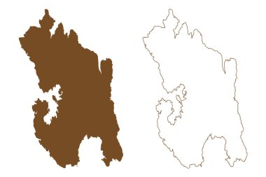 Bergo Adası (Finlandiya Cumhuriyeti) harita vektör çizimi, çizim haritası