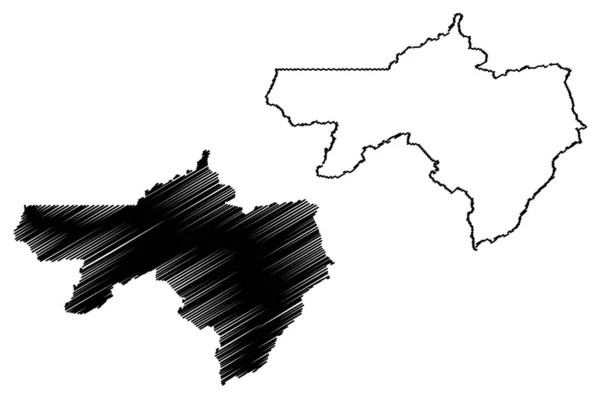 Município Xapuri Acre Municípios Brasil República Federativa Brasil Mapa Ilustração — Vetor de Stock