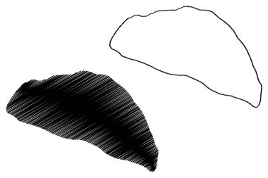 Akimiski Adası (Kanada, Nunavut Eyaleti, Kuzey Amerika, Kanada Arktik Takımadaları) harita çizimi, harita çizimi Akimiski