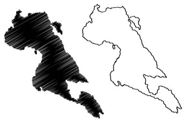 Ammeron Adası (İsveç Krallığı, Revsundsjon Gölü) harita vektör çizimi, çizim haritası