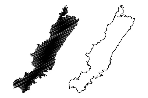 Ilha Alonnisos República Helénica Grécia Ilha Grega Mar Egeu Mapa — Vetor de Stock