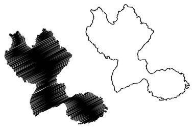 Bacan Adası (Endonezya Cumhuriyeti, Moluccas Takımadası) harita vektör çizimi, çizim Bachans, Bachians ve Batchians haritası