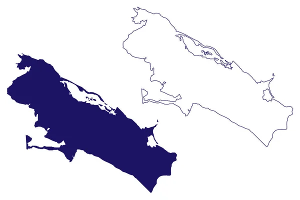 Cayo Sabinal Island Republic Cuba Cenrtal America Caribbean Islands Map — Vetor de Stock