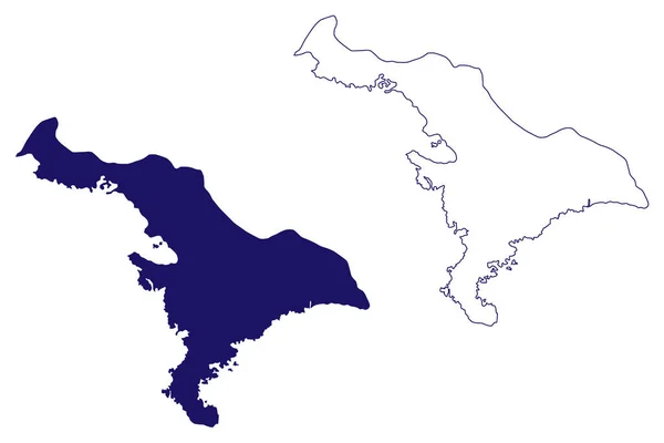 Острів Бастіментос Республіка Панама Bocas Del Toro Archipelago Cenrtal America — стоковий вектор