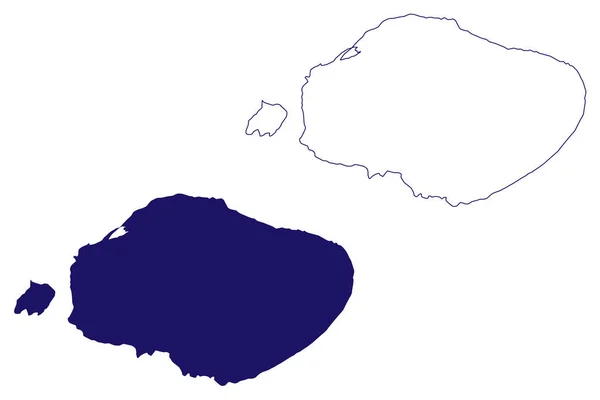 Grande Ilha Cayemite República Haiti América Central Ilhas Caribe Mapa — Vetor de Stock