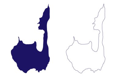 Güney Caicos Adası (Turks ve Caicos Adaları, Orta Amerika, Karayip Adaları, Britanya Denizaşırı Toprakları) harita vektör çizimi, Güney Caicos haritası çizimi