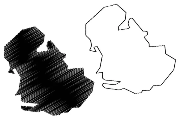 Острів Камерон Канада Територія Нунавут Північна Америка Картографічне Зображення Вектора — стоковий вектор