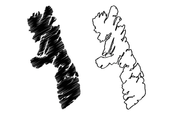 Isla Campana República Chile América Latina Del Sur Mapa Vector — Archivo Imágenes Vectoriales