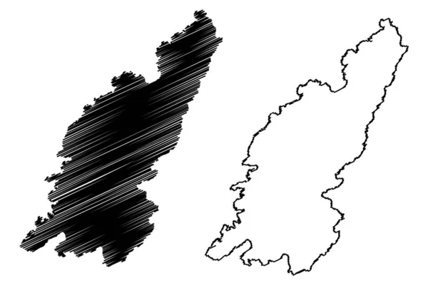 Île Colonsay Royaume Uni Grande Bretagne Irlande Nord Écosse Hébrides — Image vectorielle