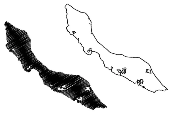Остров Кюрасао Королевство Нидерландов Голландия Южная Америка Нидерландские Антильские Острова — стоковый вектор