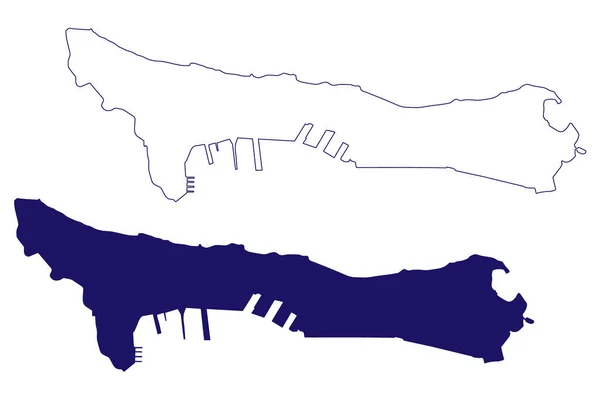 Wyspa San Juan Państwo Portoryko Portorykański Archipelag Ameryka Cenrtal Wyspy — Wektor stockowy