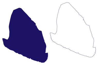 Katalina Adası (Dominik Cumhuriyeti, Orta Amerika, Karayip Adaları) harita vektör çizimi, çizim Catalina haritası