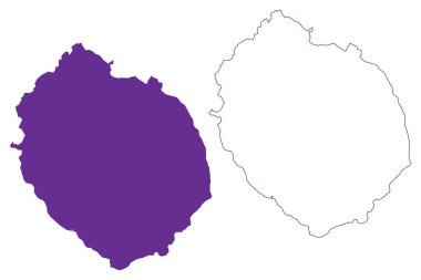 Rishiri Adası (Japonya, Doğu Asya, Japon takımadaları) harita vektör çizimi, çizim çizimi Rishiri haritası