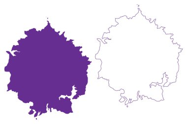 Dogojima Adası (Japonya, Doğu Asya, Japon takımadaları, Oki Adaları) harita vektör ilüstrasyonu, karalama çizimi Dogo haritası