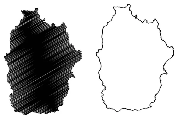 Flores Island Azorské Souostroví Portugalsko Portugalská Republika Mapa Vektorová Ilustrace — Stockový vektor