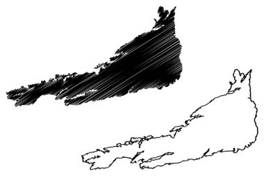 Froya Adası (Norveç Krallığı) harita vektör çizimi, çizim Froya haritası