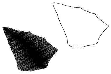 Gotska Sandon Adası (İsveç Krallığı) harita vektör çizimi, çizim haritası