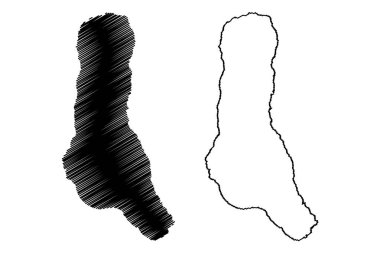 Büyük Comore Adası (Comoros Birliği) harita vektör çizimi, çizim Grande Comore haritası