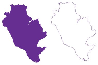 Innoshima Adası (Japonya, Doğu Asya, Japon takımadaları) harita vektör çizimi, çizim Innoshima haritası