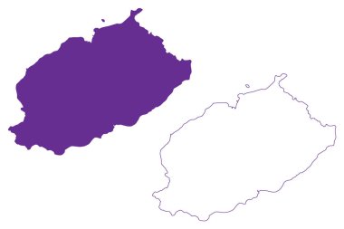 Osakishimo-jima Adası (Japonya, Doğu Asya, Japon takımadaları) harita vektör çizimi, karalama çizimi Osakishimojima haritası