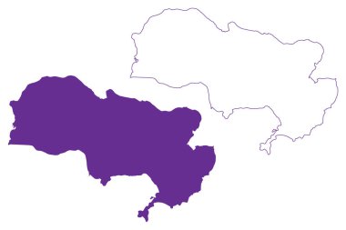 Kamikamagari-jima adası (Japonya, Doğu Asya, Japon takımadaları) harita vektör çizimi, karalama çizimi Kamikamagarijima haritası