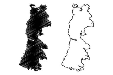 Chiloe Adası (Şili Cumhuriyeti, Güney ve Latin Amerika) harita vektör çizimi, Chiloe Harita Büyük Adası çizimi