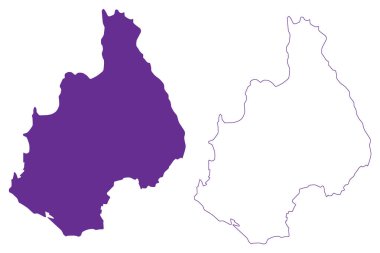 Hiroşima Adası (Japonya, Doğu Asya, Japon takımadaları, Kagawa) harita vektör çizimi, kroki çizimi Hiroşima haritası