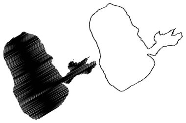 Kagen Adası (Norveç Krallığı) harita vektör çizimi, çizim Gavvir haritası