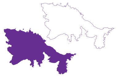 Chiburijima Adası (Japonya, Doğu Asya, Japon takımadaları, Oki Adaları) harita vektör çizimi, karalama çizimi Chiburi haritası