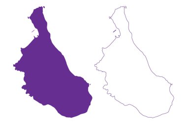 Kuchinoshima Adası (Japonya, Doğu Asya, Japon takımadaları, Tokara Adaları) harita vektör çizimi, Kuchinoshima haritası