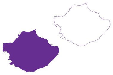 Kuroshima Adası (Japonya, Doğu Asya, Japon takımadaları, Osumi Adaları) harita vektör çizimi, karalama çizimi Kuroshima (Kagoshima)