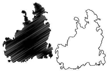 La Maddalena adası (Maddalena takımadası, İtalya Cumhuriyeti, İtalya) harita vektör çizimi, çizim Isola del La Madalena haritası