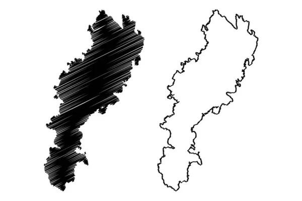 Isla Livonsaari República Finlandia Mapa Vector Ilustración Boceto Garabato Livonsaari — Archivo Imágenes Vectoriales