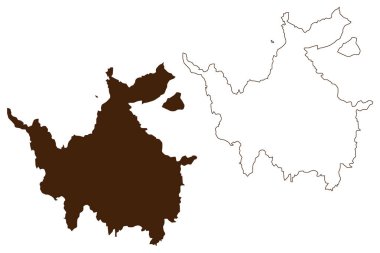 Donousa adası (Yunan Cumhuriyeti, Yunanistan) harita vektör çizimi, çizim Donousa haritası