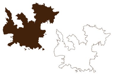 Cabrera Adası (İspanya Krallığı, Balear Adaları) harita vektör çizimi, çizim Cabrera haritası