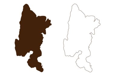 Schiza adası (Yunanistan Cumhuriyeti, Yunanistan, Mora) harita vektör çizimi, çizim şizofreni haritası