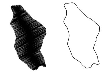 Padang Adası (Endonezya Cumhuriyeti) harita vektör çizimi, çizim Padang haritası