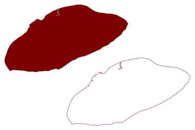 Mersea Adası (Büyük Britanya Birleşik Krallığı ve Kuzey İrlanda, İngiltere) harita vektör çizimi, Mersea harita adası çizimi