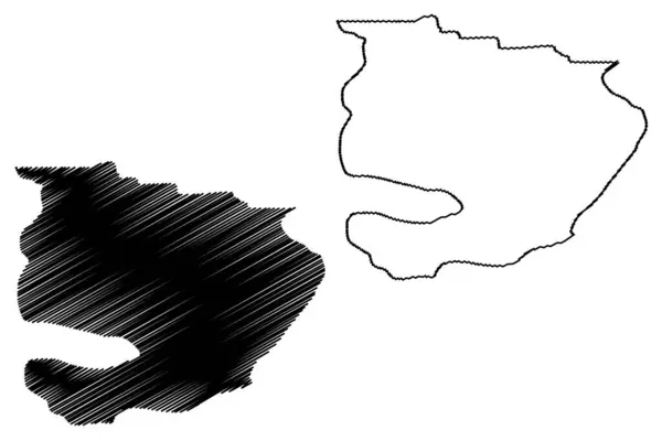 Pionierinsel Russland Russische Föderation Sewernaja Semlja Archipel Kartenvektorillustration Kritzelskizze Pionierkarte — Stockvektor