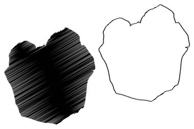 Rupat adası (Endonezya Cumhuriyeti, Güneydoğu Asya) harita vektör çizimi, çizim çizimi Rupat haritası