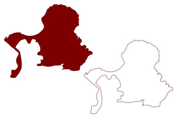 ストロンジー島 イギリス 北アイルランド スコットランド オークニー諸島 地図ベクトル図 スケッチブックパパ ストロンジー島地図 — ストックベクタ