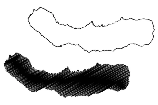 เกาะเซา เกล โปรต เกส สาธารณร ฐโปรต เกส ภาคอ ตโนม ของหม — ภาพเวกเตอร์สต็อก