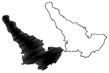 Brüksel Adası (Yunanistan Cumhuriyeti, Yunanistan, Ege Denizi) harita vektör ilüstrasyonları, çizimler