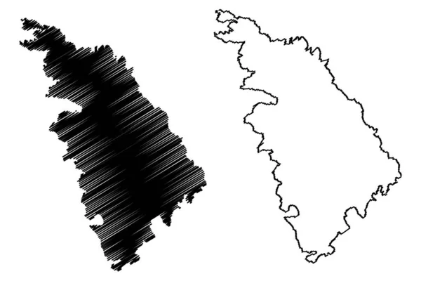 Sifnos岛 希腊共和国 Cyclades群岛 地图矢量图解 速写草图Sifnos地图 — 图库矢量图片