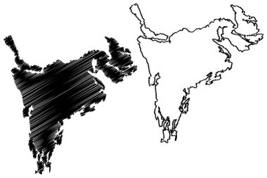 Sodertorn Adası (İsveç Krallığı) harita vektör çizimi, karalama çizimi Sodertorn harita