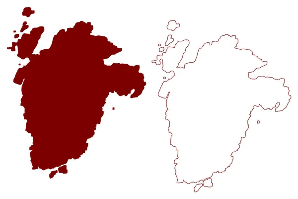 Oxna Island United Kingdom Great Britain Northern Ireland Scotland Shetland — 图库矢量图片