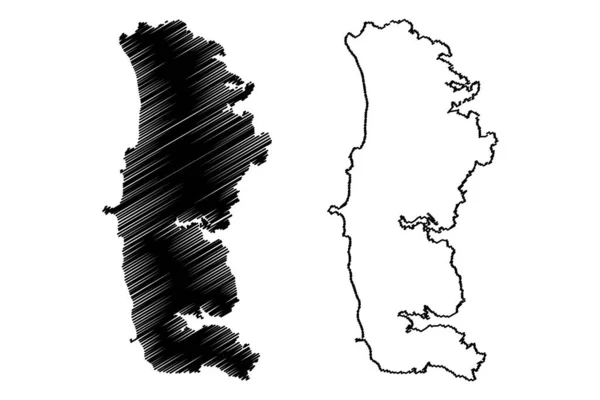 Süduist Insel Vereinigtes Königreich Großbritannien Und Nordirland Schottland Äußere Hebriden — Stockvektor