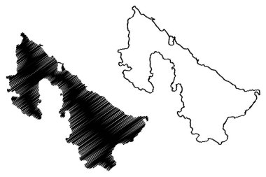 Storon veya Storo Adası (İsveç Krallığı) harita vektör çizimi, çizim haritası