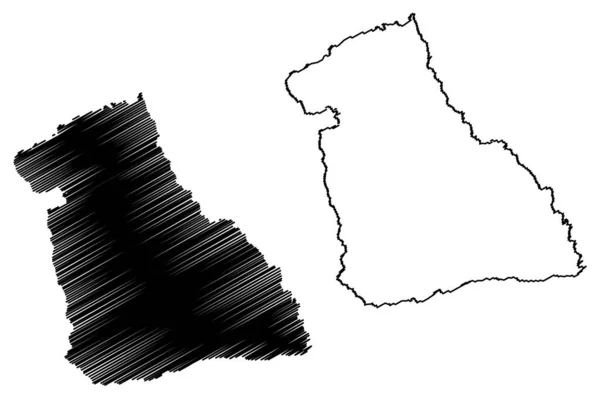 Stabblandet Island 노르웨이 Map Vector Illustration Scribble Sketch Stabblandet Map — 스톡 벡터